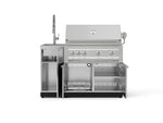NewAge Outdoor Kitchens Outdoor Grill Island Stainless-Steel 3-Piece Cabinet Set with Sink, Grill Cabinet and Platinum Grill-75281-Garage Giant 