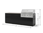 NewAge Outdoor Kitchens Aluminum 5-Piece Cabinet Set With 3 Drawer, Bar, Grill Cabinet, Performance Grill and Countertop-73338-Garage Giant 