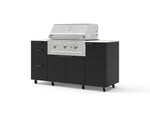 NewAge Outdoor Kitchens Outdoor Grill Island Stainless-Steel 6-Piece Cabinet Set with Casters 1 Door, 3 Drawer, Grill Cabinet, Performance Grill and Dekton in Aeris Countertops - (Liquid Propane) | Garage Giant 