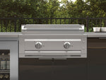 NewAge Outdoor Kitchens Aluminum 6-Piece Cabinet Set with Sink, Bar, Grill Cabinet, Platinum Griddle, Countertop and Stainless Steel Door Fridge-75130-Garage Giant 