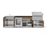NewAge Outdoor Kitchens Stainless Steel 6-Piece Cabinet Set with Sink, Bar, Grill Cabinet, Platinum Grill, Countertop and Fridge-72039-Garage Giant 