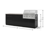 NewAge Outdoor Kitchens Aluminum 5-Piece Cabinet Set With 3 Drawer, Bar, Grill Cabinet, Performance Grill and Countertop-73337-Garage Giant 