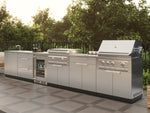 NewAge Outdoor Kitchens Stainless-Steel 4-Piece Cabinet Set with 3 Drawer, Grill Cabinet, Platinum Griddle and Countertop-75168-Garage Giant 