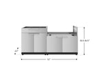 NewAge Outdoor Kitchens Stainless-Steel 2-Piece Cabinet set with Bar and Grill Cabinet-67606-Garage Giant 