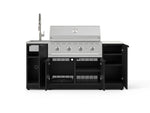 NewAge Outdoor Kitchens Outdoor Grill Island Stainless-Steel 5-Piece Cabinet Set with Sink, 1 Door, Grill Cabinet, Performance Grill and Stainless Steel Countertop - (Natural Gas) 