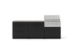 NewAge Outdoor Kitchens Stainless-Steel 5-Piece Cabinet Set with 3-Drawer, Bar, Grill Cabinet, Performance Grill and Countertop-73351-Garage Giant 