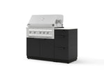 NewAge Outdoor Kitchens Outdoor Grill Island Stainless-Steel 4-Piece Cabinet Set with 3-Drawer, Grill Cabinet, Platinum Grill and Dekton in Aeris Countertop - (Liquid Propane) | Garage Giant 