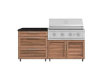 NewAge Outdoor Kitchens Stainless Steel 4-Piece Cabinet Set with Casters and 3 Drawer, Grill Cabinet, Performance Grill, Countertop-72152-Garage Giant 