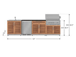 NewAge Outdoor Kitchens Stainless Steel 6-Piece Cabinet Set with Sink, Bar, Grill Cabinet, Platinum Grill, Countertop and Fridge-72024-Garage Giant 