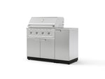 NewAge Outdoor Kitchens Outdoor Grill Island Stainless-Steel 4-Piece Cabinet Set with 1 Door, Grill Cabinet, Performance Grill and Countertop | 73885 