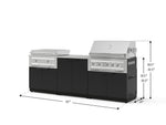 NewAge Outdoor Kitchens Stainless-Steel 6-Piece Cabinet Set with Base, Grill Cabinet, Platinum Griddle and Countertop-74986-Garage Giant 