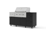 NewAge Outdoor Kitchens Outdoor Grill Island Stainless-Steel 6-Piece Cabinet Set with Casters and 3-Drawer, Grill Cabinet, Performance Grill, Side Burner and Dekton in Sirius Countertop - (Liquid Propane) | Garage Giant 