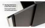 NewAge Garage Cabinets Bold Series 4-Piece Cabinet Set with Tool, Base Cabinets, Slatwall Backsplash and Worktop-63008-Garage Giant 
