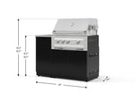NewAge Outdoor Kitchens Outdoor Grill Island Aluminum 3-Piece Cabinet Set with Sink, Grill Cabinet, and Platinum Grill 