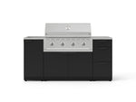 NewAge Outdoor Kitchens Outdoor Grill Island Stainless-Steel 5-Piece Cabinet Set with Sink, 3 Drawer, Grill Cabinet, Performance Grill and Stainless Steel Countertop 
