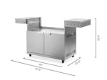 NewAge Outdoor Kitchens NewAge Classic Stainless Steel Gas 40" Grill Cart-66960-Garage Giant 
