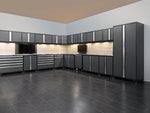 NewAge Garage Flooring Stone Composite LVT 1000 sq. ft. Flooring Kit - Slate Grey 