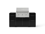 NewAge Outdoor Kitchens Outdoor Grill Island Aluminum 6-Piece Cabinet Set with 3 Drawers, Grill Cabinet, Performance Grill and Countertops - (Liquid Propane) 