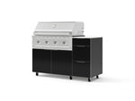 NewAge Outdoor Kitchens Outdoor Grill Island Aluminum 4-Piece Cabinet Set with Casters and 3-Drawer, Grill Cabinet, Performance Grill and Dekton in Aeris Countertop - (Liquid Propane) | Garage Giant 