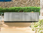 NewAge Outdoor Kitchens Stainless Steel 6-Piece Cabinet Set with Platinum Grill, Dual Side Burner, Bar and Grill Cabinet and Stainless Steel Countertop.-71551-Garage Giant 