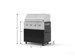 NewAge Outdoor Kitchens Aluminum 2-Piece Cabinet Set with Casters, Grill Cabinet and Performance Grill-72910-Garage Giant 