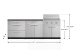 NewAge Outdoor Kitchens Stainless-Steel 5-Piece Cabinet Set with 3 Drawer, 2-Door with Drawer, Performance Grill, Grill Cabinet and Countertop-71331-Garage Giant 