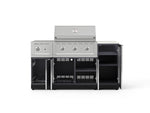 NewAge Outdoor Kitchens Outdoor Grill Island Aluminum 6-Piece Cabinet Set with 1-Door, Grill Cabinet, Performance Grill, Side Burner and Countertop - (Liquid Propane) 