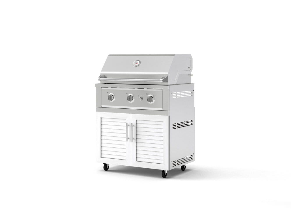 NewAge Outdoor Kitchens Stainless Steel 2-Piece Cabinet set with Grill Cabinet and Performance Grill-72921-Garage Giant