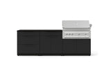 NewAge Outdoor Kitchens Stainless-Steel 5-Piece Cabinet Set with with 3-Drawer, Bar, Grill Cabinet, Platinum Grill and Countertop-73320-Garage Giant 