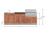 NewAge Outdoor Kitchens Stainless-Steel 5-Piece Cabinet Set with Bar, Sink, Grill Cabinet, Performance Grill, and Countertop-71258-Garage Giant 