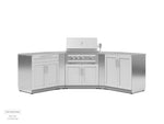 NewAge Outdoor Kitchens Stainless Steel 5-Piece Cabinet Set with 2-Door, Bar, Grill and Corner Cabinets-67673-Garage Giant 