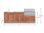NewAge Outdoor Kitchens Stainless Steel 5-Piece Cabinet Set with Bar, Sink, Grill Cabinet, Performance Grill, and Countertop-71085-Garage Giant 