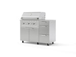 NewAge Outdoor Kitchens Outdoor Grill Island Stainless-Steel 4-Piece Cabinet Set with Casters and 3-Drawer, Grill Cabinet, Performance Grill, Countertop | 74842 
