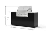 NewAge Outdoor Kitchens Outdoor Grill Island Aluminum 6-Piece Cabinet Set with 1 Door, Grill Cabinet, Platinum Grill and Countertops 