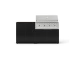 NewAge Outdoor Kitchens Aluminum 4-Piece Cabinet Set with Base, Grill Cabinet, Performance Grill, and Countertop-73449-Garage Giant 