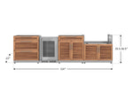 NewAge Outdoor Kitchens Stainless Steel 4-Piece Cabinet Set with 3-Drawer, Bar, Grill Cabinet and Fridge-67905-Garage Giant 