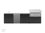 NewAge Outdoor Kitchens Stainless Steel 4-Piece Cabinet Set with Sink, Bar, Grill Cabinet and Stainless Steel Door Fridge-71442-Garage Giant 