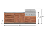 NewAge Outdoor Kitchens Stainless Steel 5-Piece Cabinet Set with 3 Drawer, 2-Door with Drawer, Performance Grill, Grill Cabinet and Countertop-71109-Garage Giant 