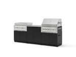 NewAge Outdoor Kitchens Stainless-Steel 6-Piece Cabinet Set with Base, Grill Cabinet, Platinum Griddle and Countertop-74985-Garage Giant 
