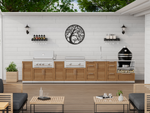 NewAge Outdoor Kitchens Classic Series 6-Piece Griddle Island · 304 Stainless Steel · Louvered Door · Platinum Griddle 