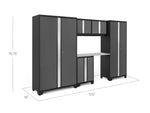 NewAge Garage Cabinets Bold Series 6-Piece Cabinet Set with 48 in. RTA Locker-55227-Garage Giant 