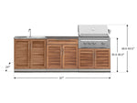 NewAge Outdoor Kitchens Stainless-Steel 5-Piece Cabinet Set with Sink, 2-Door with Drawer, Grill Cabinet, Platinum Grill and Countertop-71604-Garage Giant 