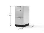 NewAge Outdoor Kitchens Stainless Steel 16 in. 3-Drawer Cabinet 