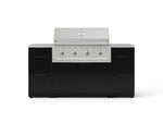 NewAge Outdoor Kitchens Outdoor Grill Island Aluminum 6-Piece Cabinet Set with 3 Drawers, Grill Cabinet, Performance Grill and Countertops 