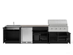 NewAge Outdoor Kitchens Stainless Steel 6-Piece Cabinet Set with Sink, Bar, Grill Cabinet, Performance Grill, Countertop and Stainless Steel Door Fridge-73811-Garage Giant 
