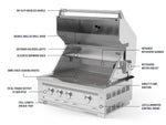 NewAge Outdoor Kitchens Aluminum 2-Piece Cabinet Set with Grill Cabinet and Platinum Grill-74791-Garage Giant 