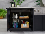 NewAge Outdoor Kitchens Stainless Steel 6-Piece Cabinet Set with Sink, Bar, Grill Cabinet, Platinum Grill, Countertop and Glass Door Fridge-71466-Garage Giant 