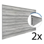 Proslat PROCORE+ 8 ft. x 4 ft. Slatwall - Gray Wood (2-Pack)-87721K-Garage Giant 