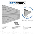 Proslat PROCORE+ 8 ft. x 4 ft. Slatwall - Silver Gray Carbon Fiber (2-Pack)-87727K-Garage Giant 