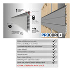 Proslat PROCORE+ 8 ft. x 4 ft. Slatwall - Silver Gray Carbon Fiber (2-Pack)-87727K-Garage Giant 